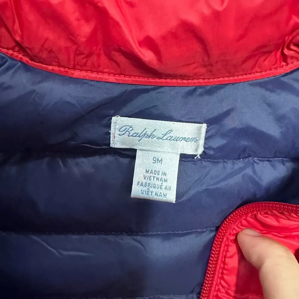 Polo Ralph Lauren Baby Boy Goose Down Puffer Jkt Preppy Insulated Winter Coat 9m